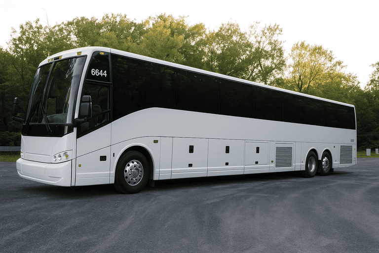 exterior of Greenville Minibus Company coach bus