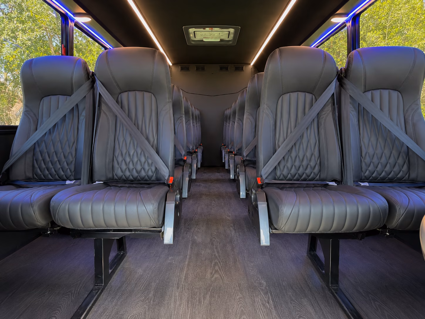 greenville 18 passenger minibus inside