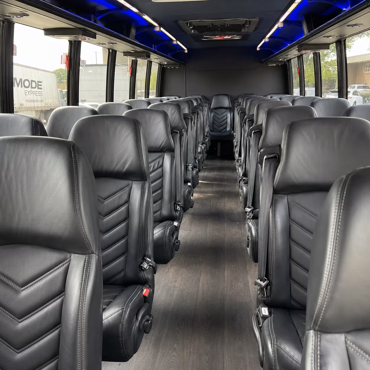 greenville 25 passenger minibus interior
