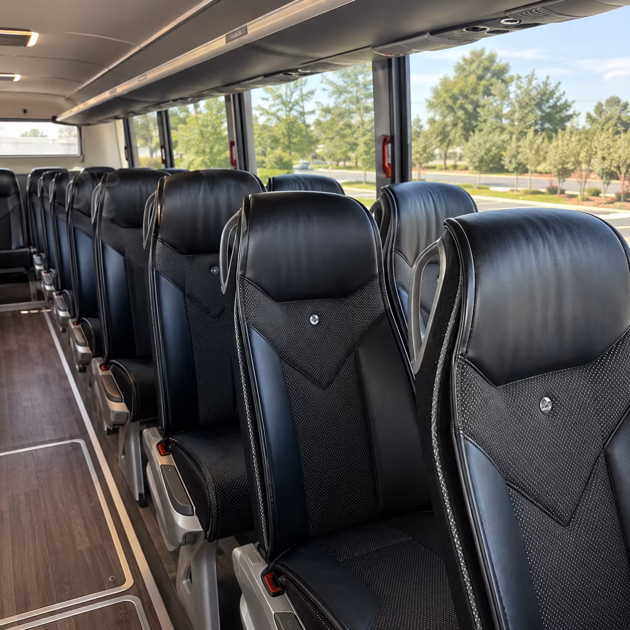 greenville 45 passenger charter bus interior