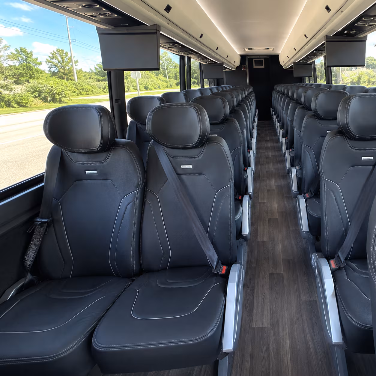 greenville 47 passenger charter bus inside