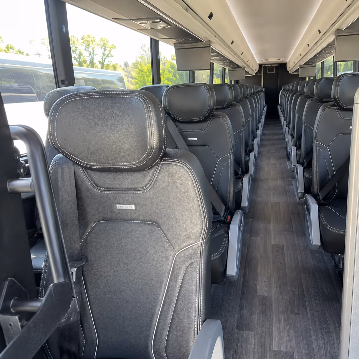 greenville 47 passenger charter bus interior