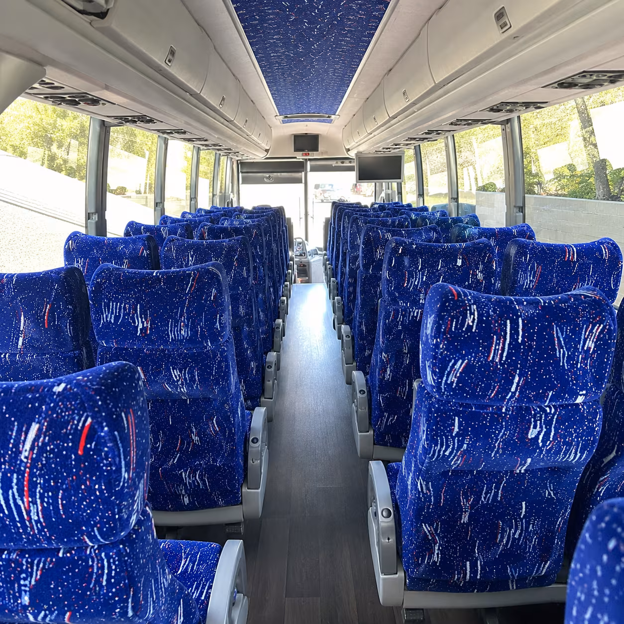 greenville 50 passenger charter bus interior