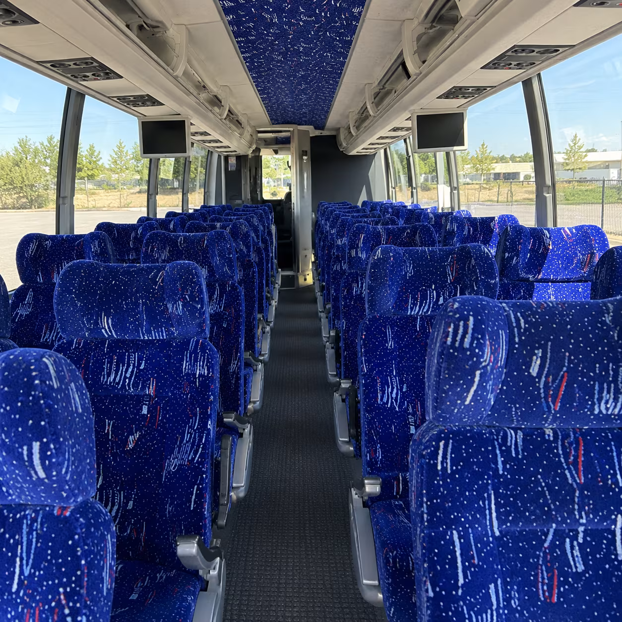 greenville 54 passenger charter bus interior