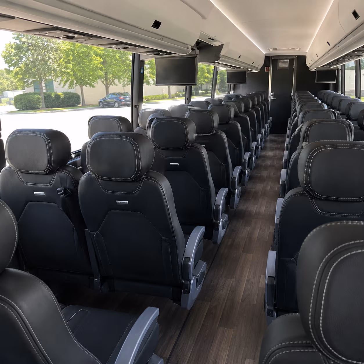 greenville 56 passenger charter bus interior