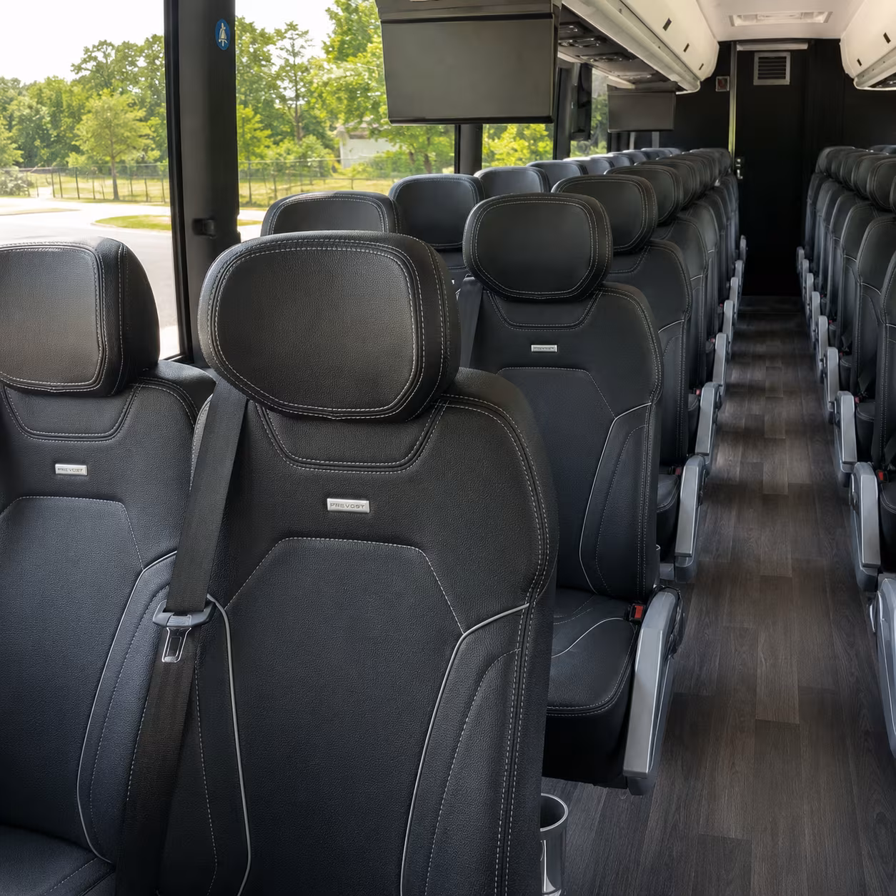 greenville charter bus interior